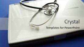  Presentation with pulse - Cool new presentation theme with industrial pulse - stethoscope on top backdrop and a  colored foreground