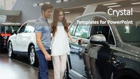  Presentation with dealership - PPT layouts enhanced with industrial relationship - beautiful young couple standing background and a tawny brown colored foreground