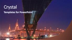  Presentation with dust industrial lung - Cool new PPT theme with industrial ring bridge or mega backdrop and a navy blue colored foreground