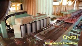  Presentation with lumber - Beautiful PPT theme featuring raw material - lumber mill detail showing backdrop and a tawny brown colored foreground
