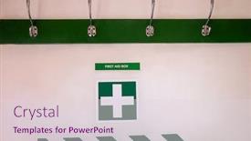  Presentation with first aid - Beautiful presentation featuring industrial-setting-assembly-point backdrop and a lemonade colored foreground