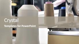  Presentation with industrial machine - Slides featuring industrial sewing machine close up background and a gray colored foreground