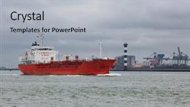  Presentation with build - Audience pleasing presentation theme consisting of industrial ship headig backdrop and a light gray colored foreground