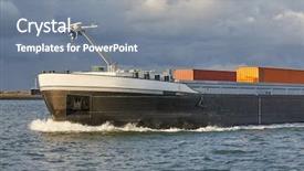  Presentation with towing - Audience pleasing presentation consisting of industrial ship headig backdrop and a gray colored foreground