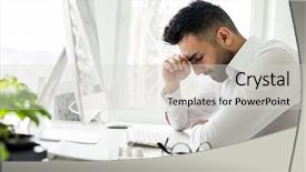  Presentation with tired - Colorful theme enhanced with industrial sickness - feeling sick and tired backdrop and a light gray colored foreground