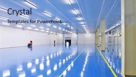  Presentation with industrial - Presentation theme with industrial space background and a light blue colored foreground