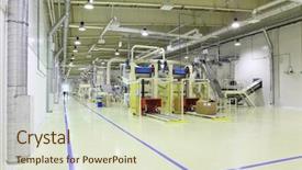  Presentation with industrial - PPT theme enhanced with industrial space background and a soft green colored foreground