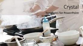  Presentation with chef - Cool new presentation with fish industry - chef preparing food backdrop and a mint green colored foreground