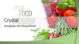  Presentation with peppers - Slide deck having cherry tomatoes chives and peppers on white background and a white colored foreground