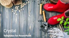  Presentation with soil red - Colorful slide set enhanced with rustic style copyspace and top backdrop and a gray colored foreground