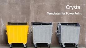  Presentation with zinc - Colorful slide deck enhanced with industrial trash - one yellow and two zinc backdrop and a gray colored foreground