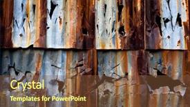  Presentation with metal corrosion - Cool new presentation theme with industrial trash - rusty metal background ripped corrosion backdrop and a  colored foreground