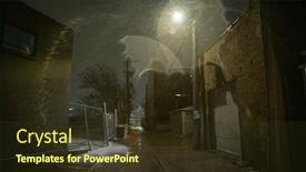  Presentation with city chicago - PPT theme consisting of industrial-urban-street-city-night background and a tawny brown colored foreground