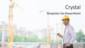  Presentation with industrial engineer - Amazing presentation theme having industrial visit - portrait of a smiling asian backdrop and a pink colored foreground