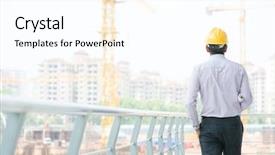  Presentation with industrial engineer - Presentation theme having industrial visit - rear view of a asian background and a white colored foreground