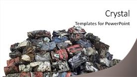  Presentation with cars - Presentation theme consisting of industrial waste - compressed stacked cars with space background and a white colored foreground