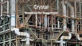  Presentation with industrial waste - Cool new presentation with industrial waste - indutrial complex system backdrop and a tawny brown colored foreground