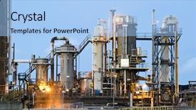  Presentation with toxic elements - Presentation theme consisting of industrial waste water cleaning plant background and a light blue colored foreground