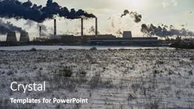  Presentation with power plant industrial - PPT layouts having industrial-winter-scenery-smoke and a  colored foreground
