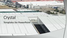  Presentation with industrial zone - Audience pleasing theme consisting of industrial zone in la muela backdrop and a light gray colored foreground