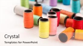  Presentation with organic - Beautiful theme featuring industries textile - bottle of organic cream backdrop and a sky blue colored foreground