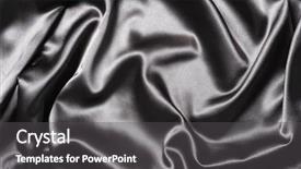  Presentation with satin - Theme enhanced with industries textile - contrast black rippled satin fabric background and a dark gray colored foreground