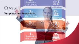  Presentation with industry - Cool new slides with industry-4-0-concept backdrop and a light blue colored foreground