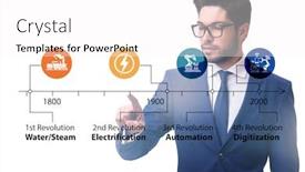  Presentation with industry - Theme with industry-4-0-concept background and a white colored foreground