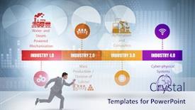  Presentation with industry - Audience pleasing slide deck consisting of industry-4-0-concept backdrop and a sky blue colored foreground
