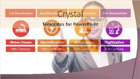  Presentation with industry - Presentation design having industry-4-0-concept background and a lemonade colored foreground