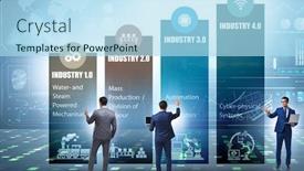  Presentation with industry - Presentation theme featuring industry-4-0-concept background and a light blue colored foreground