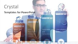  Presentation with industry - Theme having industry-4-0-concept background and a white colored foreground