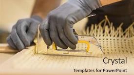  Presentation with furniture industry - Beautiful theme featuring industry concept - assembler with staple backdrop and a lemonade colored foreground