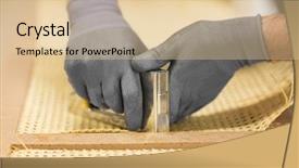  Presentation with furniture industry - Slides consisting of industry concept - assembler with staple background and a lemonade colored foreground