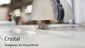  Presentation with woodworking - Cool new presentation theme with industry concept - sliding panel saw backdrop and a  colored foreground