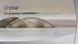  Presentation with woodworking - Amazing presentation theme having industry concept - sliding panel saw backdrop and a  colored foreground