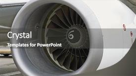  Presentation with turbine - Cool new PPT layouts with industry design - jet turbine backdrop and a dark gray colored foreground