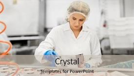  Presentation with food ice - Audience pleasing slides consisting of industry food production and people backdrop and a soft green colored foreground