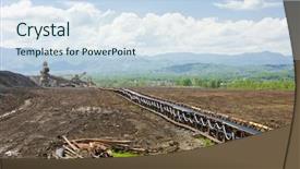  Presentation with bosnia - Colorful presentation theme enhanced with industry-in-tuzla-region-bosnia backdrop and a sky blue colored foreground