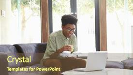  Presentation with working of lung - Audience pleasing slides consisting of breakout - businessman having working lunch backdrop and a  colored foreground