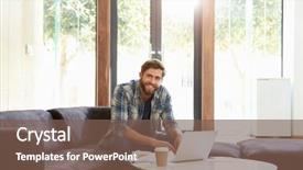  Presentation with lunch - Amazing slide set having breakout - portrait of businessman having working backdrop and a  colored foreground