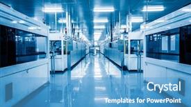  Presentation with factory - Audience pleasing theme consisting of industry technology borough of industry backdrop and a teal colored foreground