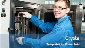  Presentation with manufacturing industry - PPT layouts with industry tool and die background and a  colored foreground