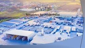  Presentation with carbon footprint - PPT theme with industry-with-low-carbon-footprint background and a lemonade colored foreground