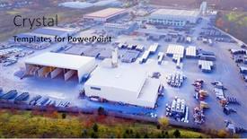  Presentation with carbon footprint - Presentation theme enhanced with industry-with-low-carbon-footprint background and a light blue colored foreground