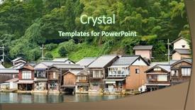  Presentation with kyoto - Cool new theme with ine-cho in kyoto backdrop and a tawny brown colored foreground