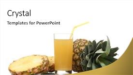  Presentation with pineapple - PPT theme enhanced with  background and a  colored foreground
