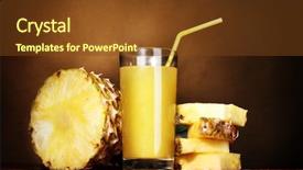  Presentation with pineapple - PPT layouts enhanced with ineapple juice and pineapple background and a tawny brown colored foreground