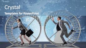  Presentation with pair - Theme consisting of inefficiency - business concept with pair running background and a  colored foreground