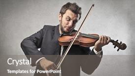  Presentation with elegant - Amazing slide deck having inefficiency - elegant young man playing backdrop and a  colored foreground